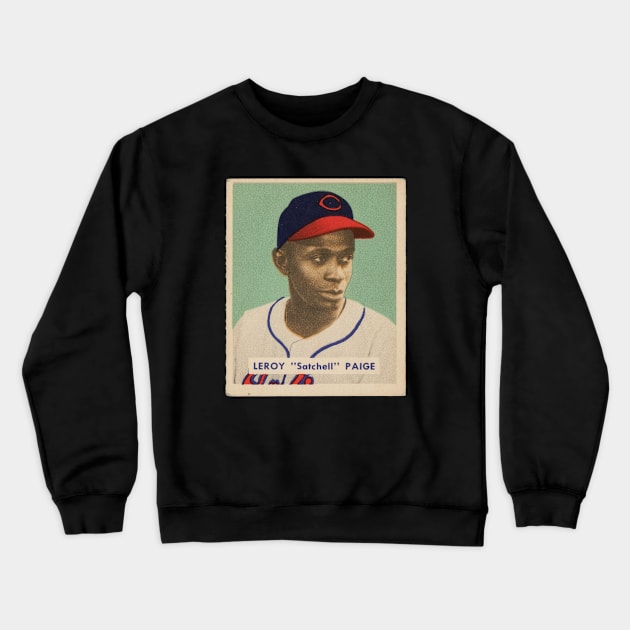 Satchel Paige 1949 Bowman Crewneck Sweatshirt by BlackBoxHobby